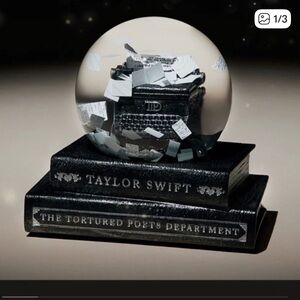 Taylor Swift Typewriter Tortured Poets Department Snow Globe